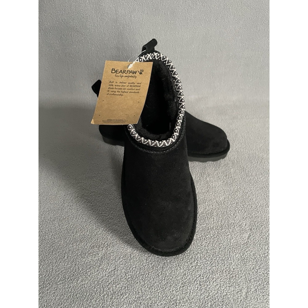 Bearpaw Women Black Sz7 Shorty New!  Ankle Boots Free Shipping